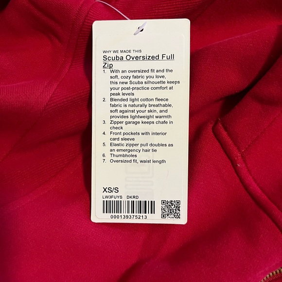 Lululemon scuba CNY dark red - Picture 2 of 6